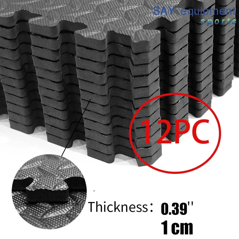 12 Pcs Puzzle Fitness Mat Sport Mats Eva Foam Interlocking Foam Gym Mats Gym Equipment Mat Home Protective Flooring Mats for Kid Suncollections